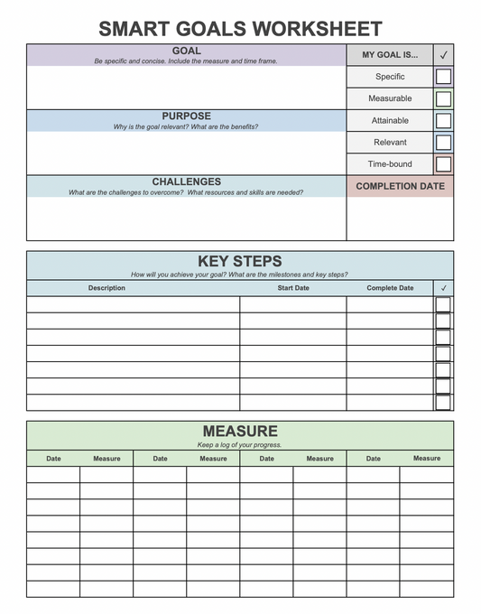 GOAL TRACKET SHEET